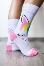 Load image into Gallery viewer, Unicorn berfótasokkar